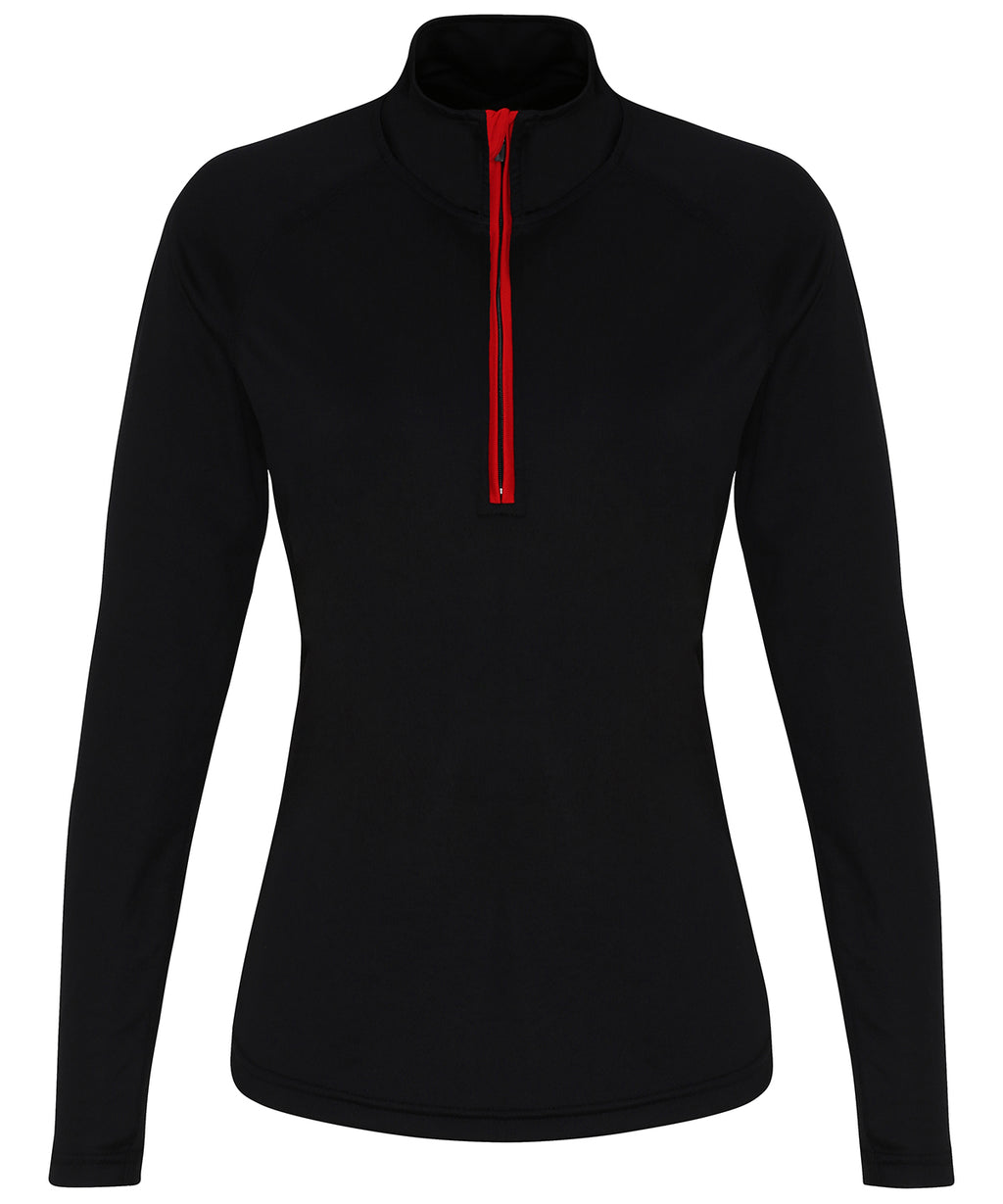 Women's TriDri® long sleeve performance ¼ zip