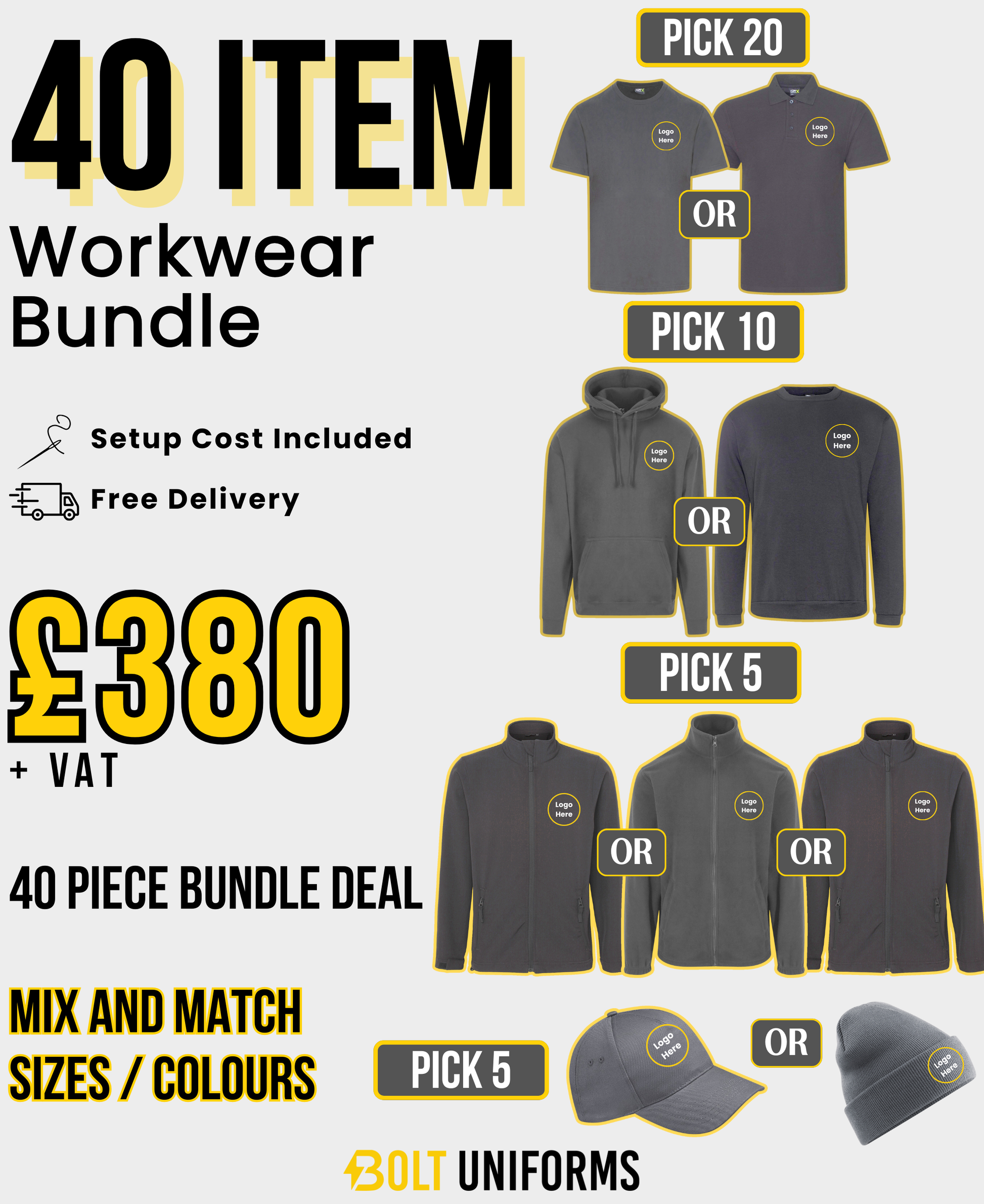 40 Item Workwear Bundle