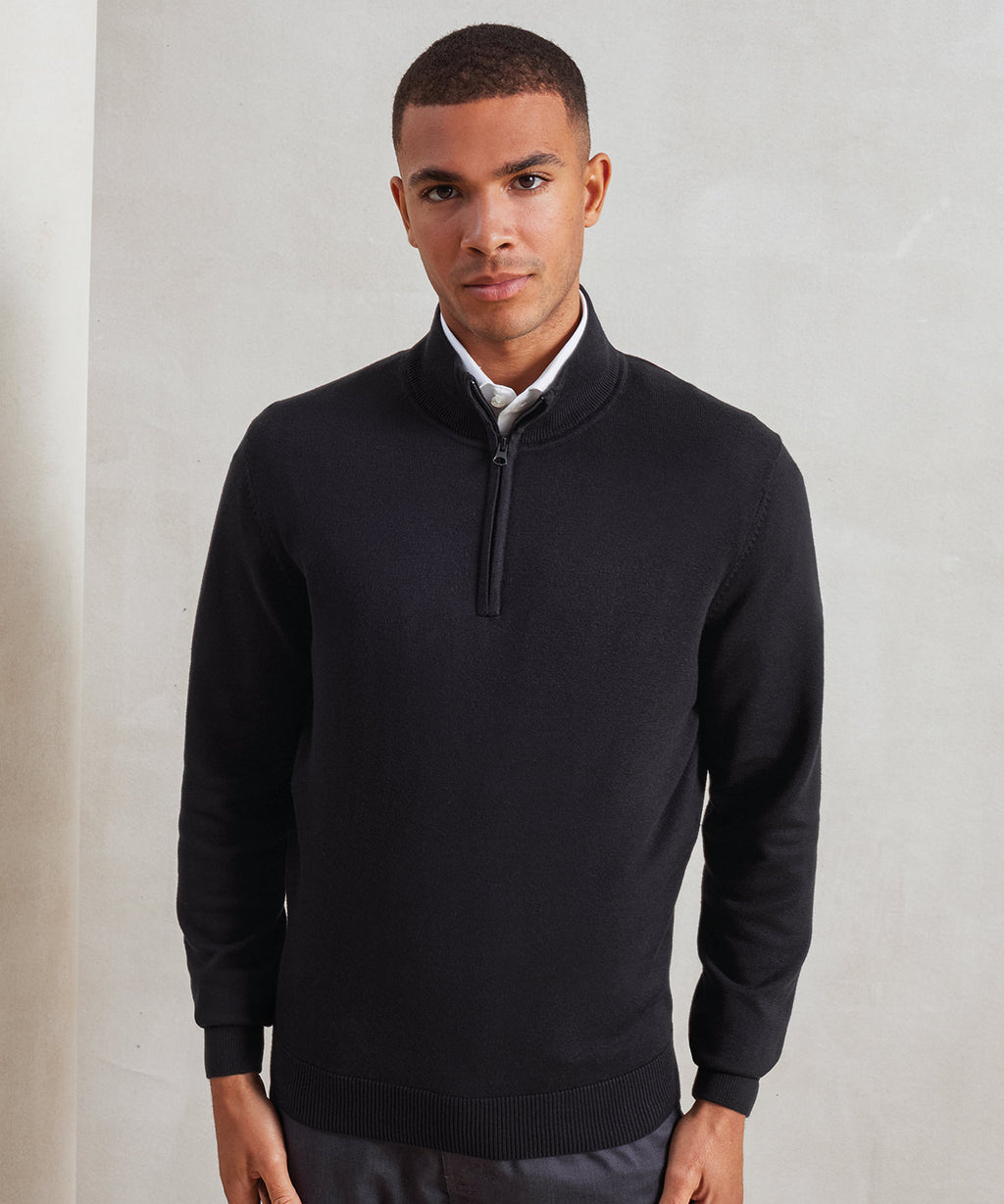 Ľ zip knitted sweater